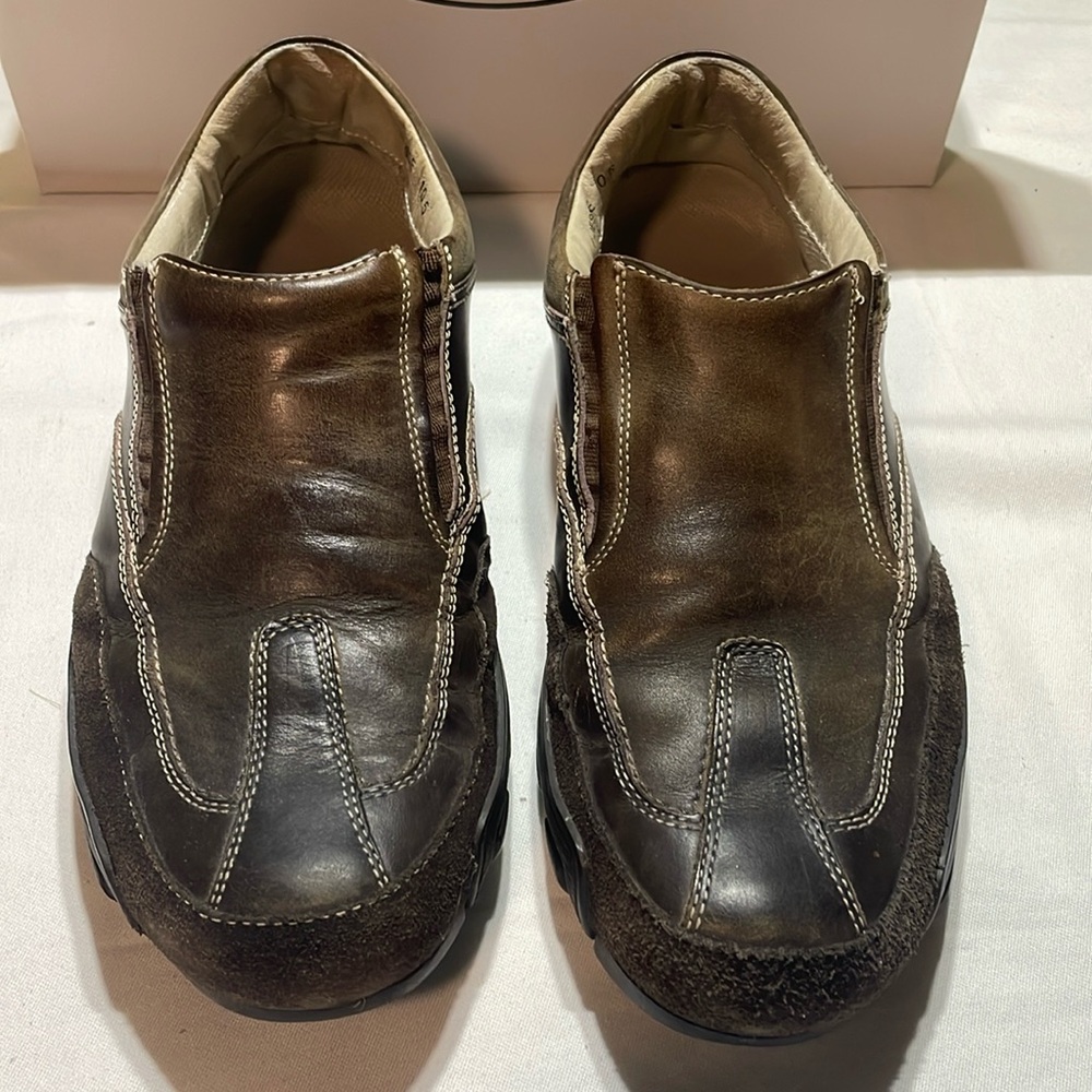 Steve Madden Mens Slip On Leather Shoes size 10.5 Dark Brown